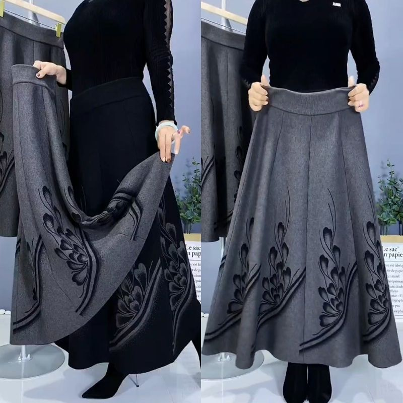 👗🎀【S-3XL】Damska spódnica wełniana na jesień i zimę