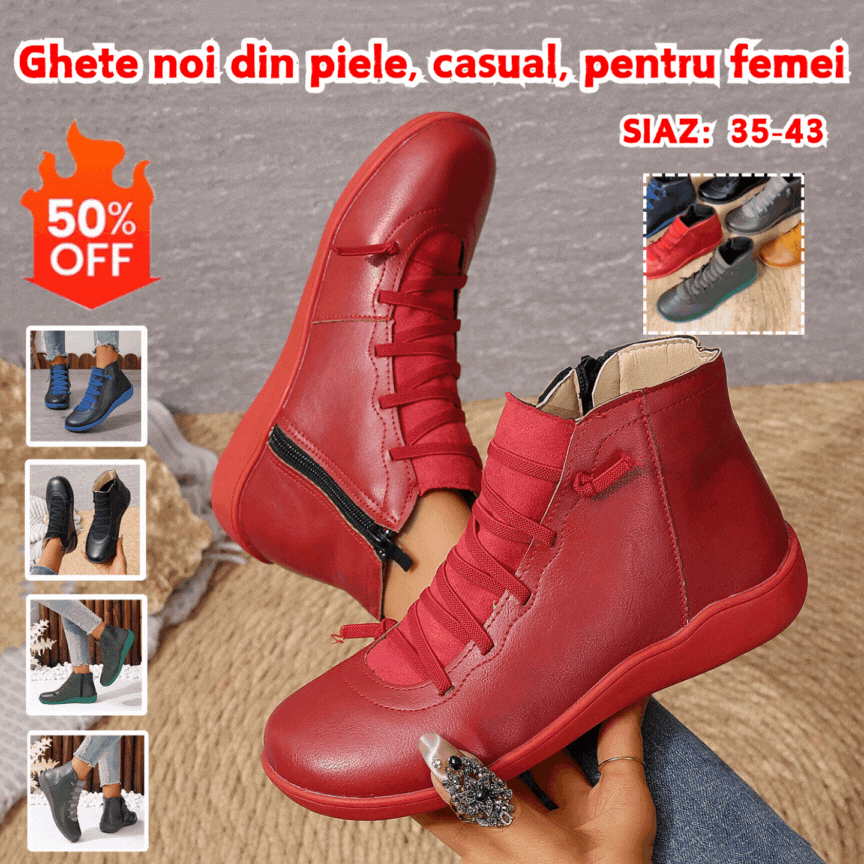 🔥👞【Časovo obmedzený výpredaj】【35-43】Nové ležérne dámske členkové čižmy vo veľkých veľkostiach