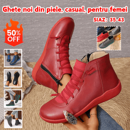 🔥👞【Časovo obmedzený výpredaj】【35-43】Nové ležérne dámske členkové čižmy vo veľkých veľkostiach