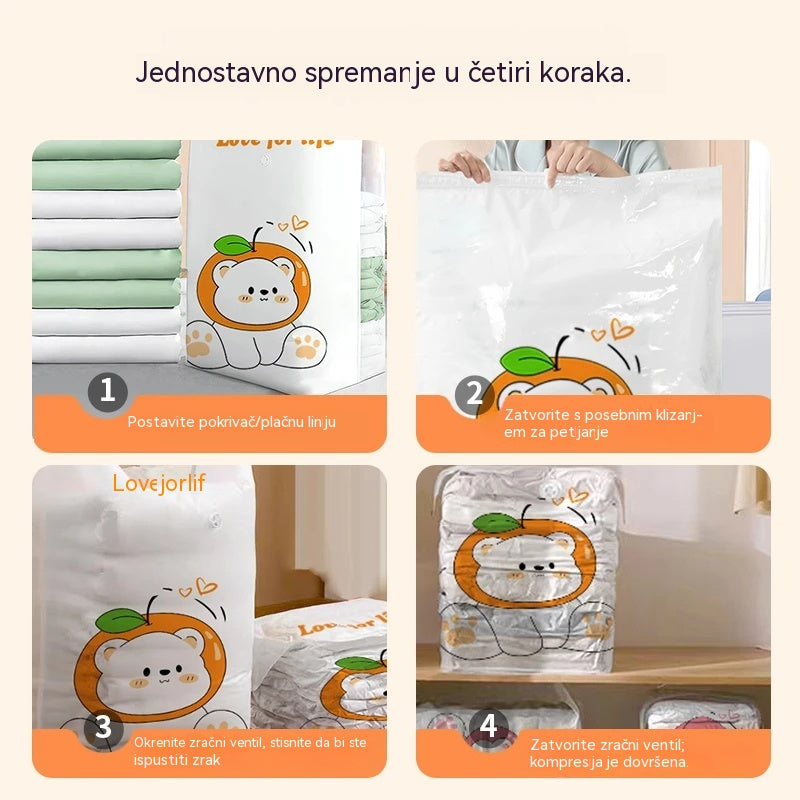 ✨🗃️ 5 artikala za 27 eura 💨 Velika, stlačiva vakuumska vrećica za pohranu: nije potrebna pumpa, nepropusna je i idealna za uštedu prostora u koferima i kod kuće ✈️
