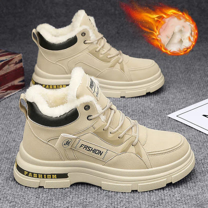 🔥🔥👞【39－44】Нови мъжки зимни дебели кадифени топли ботуши Martin за 2025 г.