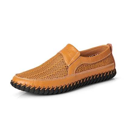 【38-48】👞Letnie nowe męskie buty z siateczki – duże rozmiary – prawdziwa skóra bydlęca ✅Odporne na pot i nieprzyjemny zapach ✅Oddychające i wygodne
