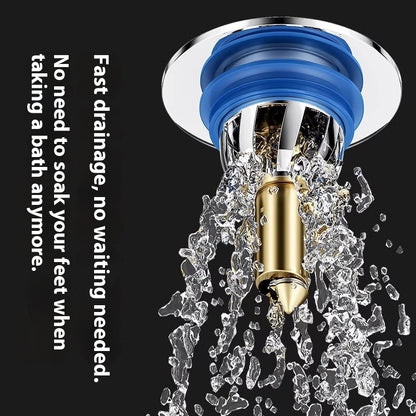 🏠🧰【3 kosov】Tesnilna prevleka za odtok tal v kopalnici, proti vonju in odboju, univerzalni tip, nožni mehanizem.