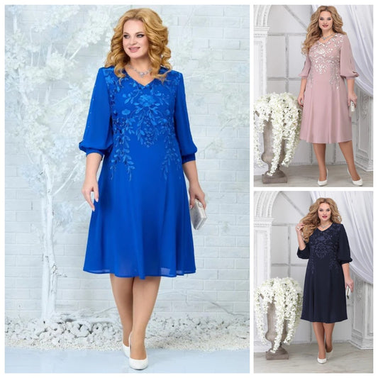 👗【S-3XL】Elegancka, temperamentna sukienka, wygodna i wysokiej jakości 3667089