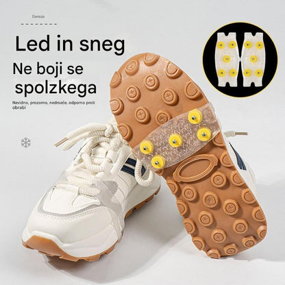 👴🚶🏔️Kupite 2, dobite 2 gratis🔥Nevidne rokavice za dereze s petimi zobmi, protizdrsne, prozorne dereze za uporabo na prostem, primerne za pohodništvo po snegu, alpinizem, plezanje in zimske ledene površine, obvezna oprema za starejše.
