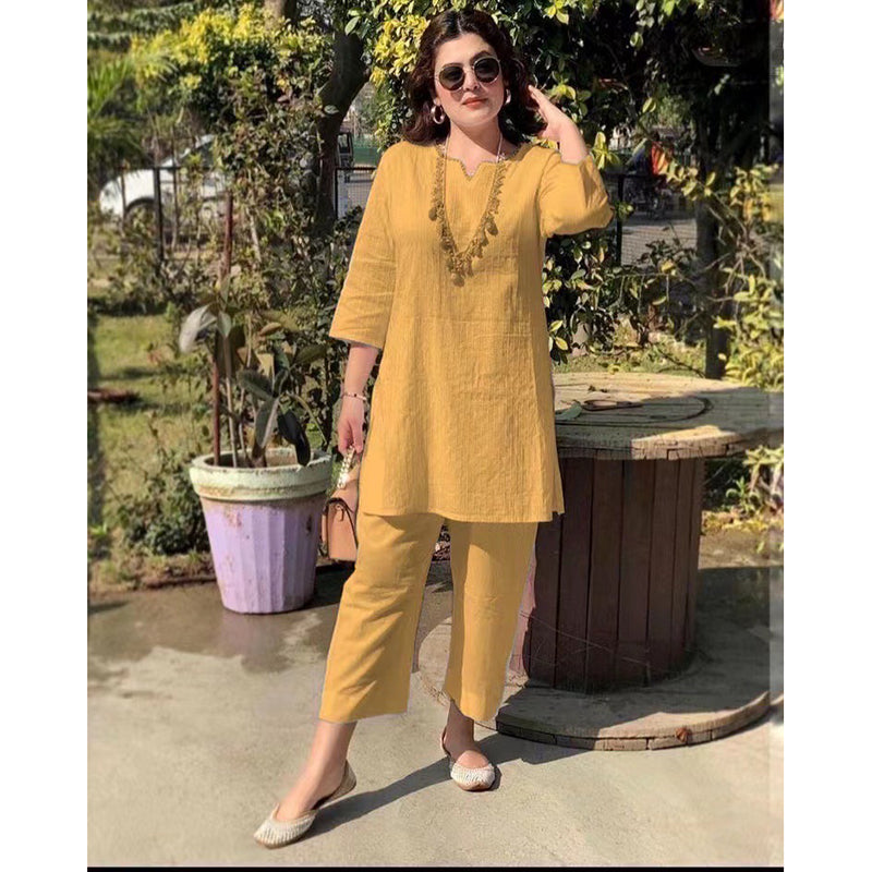 🌼【40-100 kotów】Nowy letni naturalny bawełniany i lniany miękki garnitur 2025 etniczny styl czysty kolor temperament dojazdy do pracy