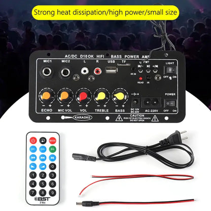 🔥Niska cijena ograničenog trajanja🔥12V/24V Bluetooth DSP pojačalo s ekranom, TF/USB utor, za automobilske sustave