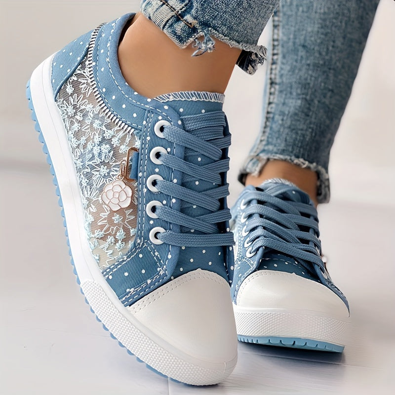 💕【35-42】2024 modne, codzienne koronkowe damskie buty, klasyczne płócienne buty 3639101