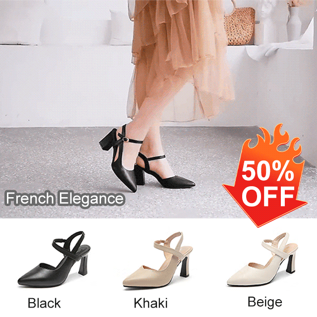 ✨Novi model 2026✨【35-40】Elegantne cipele s debelom petom i špicastim vrhom od mekane kože