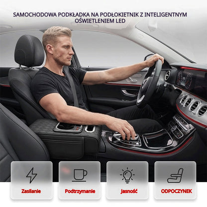 Wielofunkcyjna podkładka na podłokietnik samochodowy z oświetleniem LED