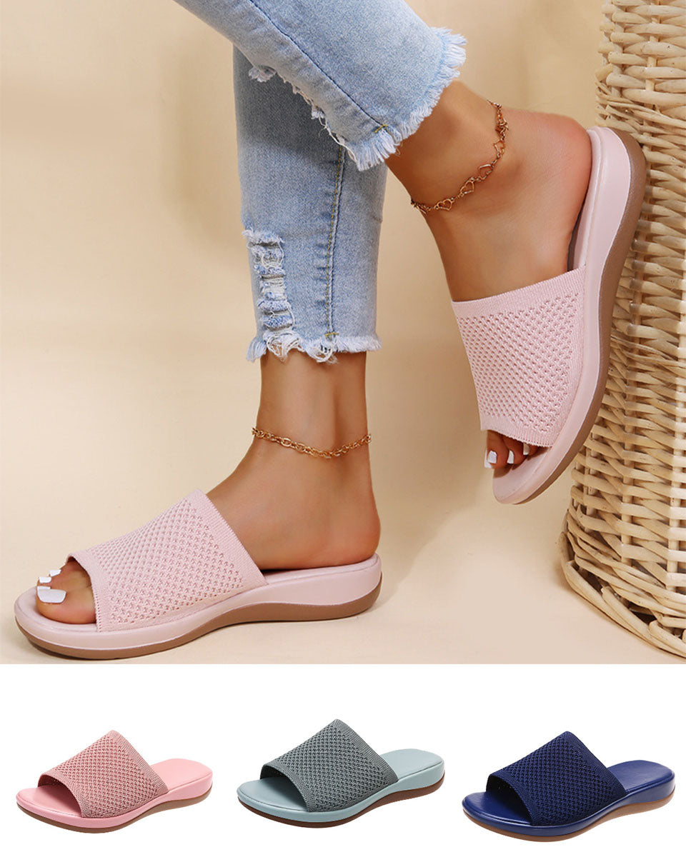 🔥Časově omezená akce🔥👡【35-43】2025 nové módní dámské domácí pantofle velké velikosti ploché pantofle venkovní volnočasové pantofle