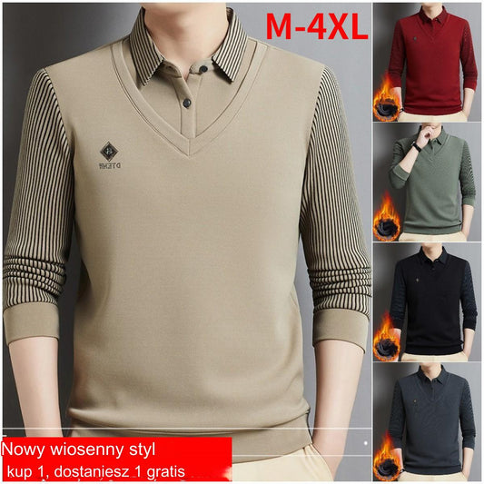 🔥【Ograniczona oferta 46% zniżki】🔥【M-4XL】Męski premium kaszmirowy dwuczęściowy ciepły top.3801474
