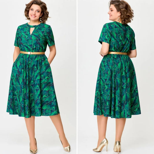 💟【S-5XL】👗Nowa modna sukienka, klasyczny design, elegancka i prosta 3675771