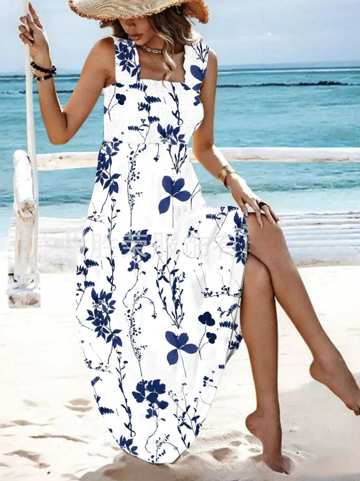 👗【S-3XL】🌈Nowa letnia sukienka z szelkami i nadrukiem 2025.🌷