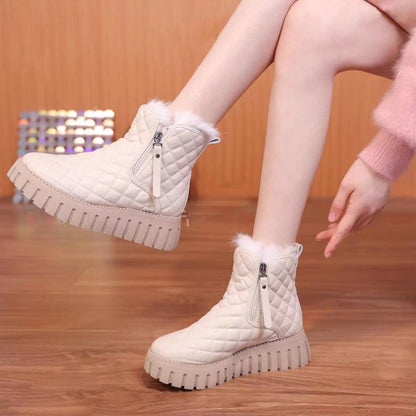 👢【35-41】2025 nou la modă cald, tălpi groase rezistente la frig, cizme de bumbac, impermeabile și anti-alunecare3879183