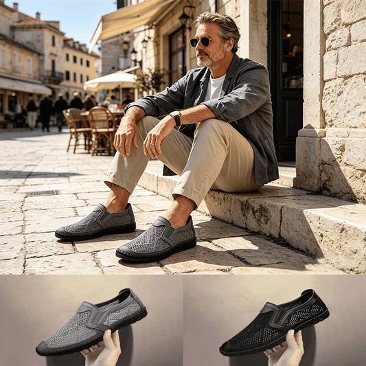 【⚡Veliko sniženje! −37 €】Moderne prozračne muške mrežaste cipele丨Slip-on丨Lagane i protuklizne