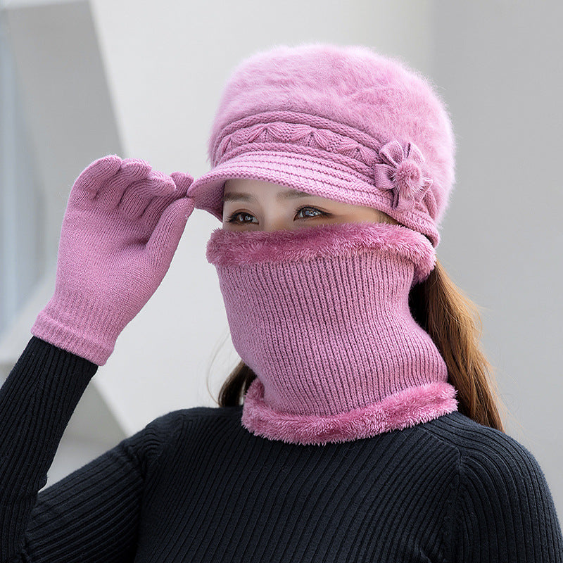 💥 49% SLEVA - 【Čepice+Šála+Rukavice】Stylová plyšová čepice na podzim a zimu