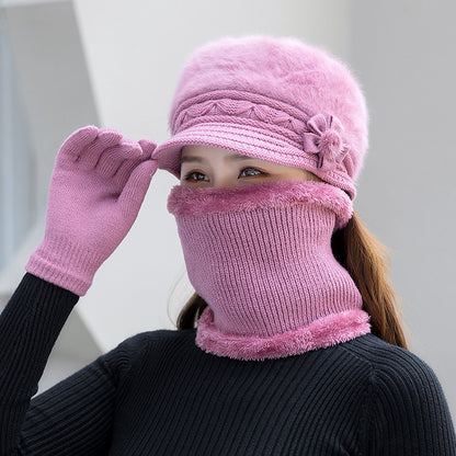 💥 49% SLEVA - 【Čepice+Šála+Rukavice】Stylová plyšová čepice na podzim a zimu