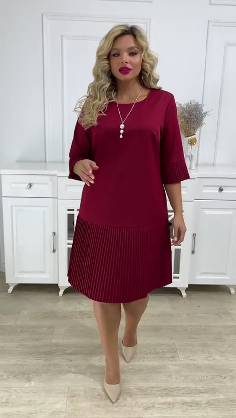 【50% zniżki】【S-5XL】 Sukienka w jednolitym kolorze, casualowa i komfortowa, o eleganckim stylu