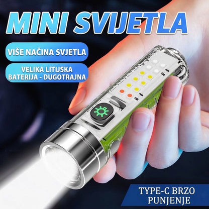 👍👍Kompaktna, visokointenzivna svjetiljka s višenamjenskim bočnim svjetlom, brzim punjenjem tipa C, prenosivošću i ultra dugotrajnom baterijom.