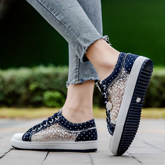 🍁💛【35-42】2025modne, codzienne koronkowe damskie buty, klasyczne płócienne buty3917673