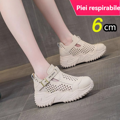 👟【35-40】Nowe sandały damskie z grubą podeszwą, wydrążone, 2025
