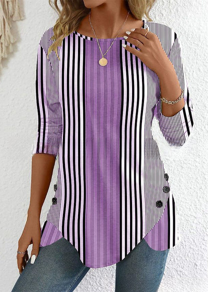 🔥【Ograničeno vrijeme 38% popusta】【S-3XL】Nova proljetna ženska prugasta bluza s printom