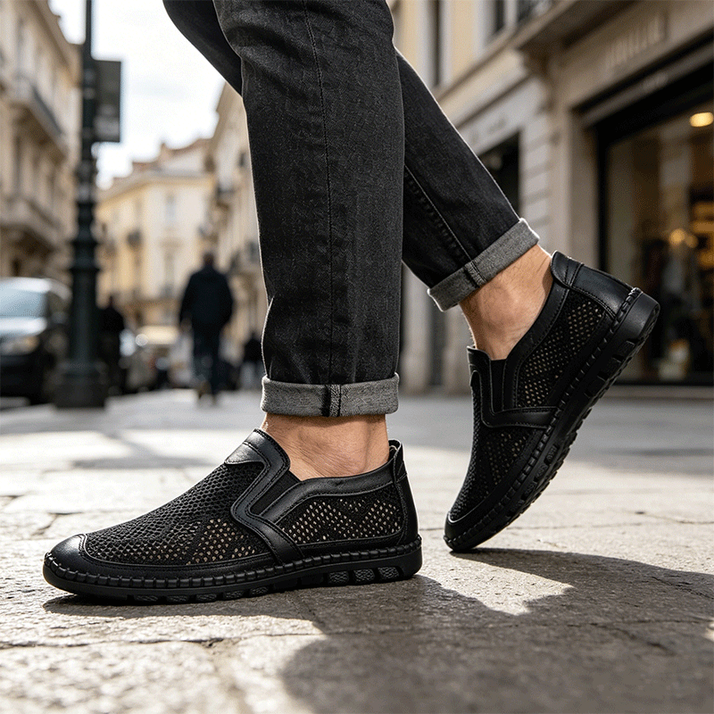 【⚡Veliko sniženje! −37 €】Moderne prozračne muške mrežaste cipele丨Slip-on丨Lagane i protuklizne