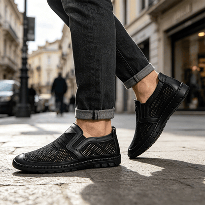 【⚡Veliko sniženje! −37 €】Moderne prozračne muške mrežaste cipele丨Slip-on丨Lagane i protuklizne