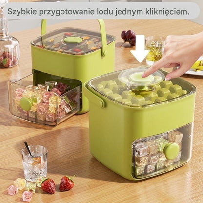 💞Sprzedaż przekracza 50 000! 💥🥤🧊 50% zniżki! Kostkarka do lodu z funkcją magazynowania lodu: produkuje 48 kostek lodu na raz, szczelna pokrywa 🏖️✅