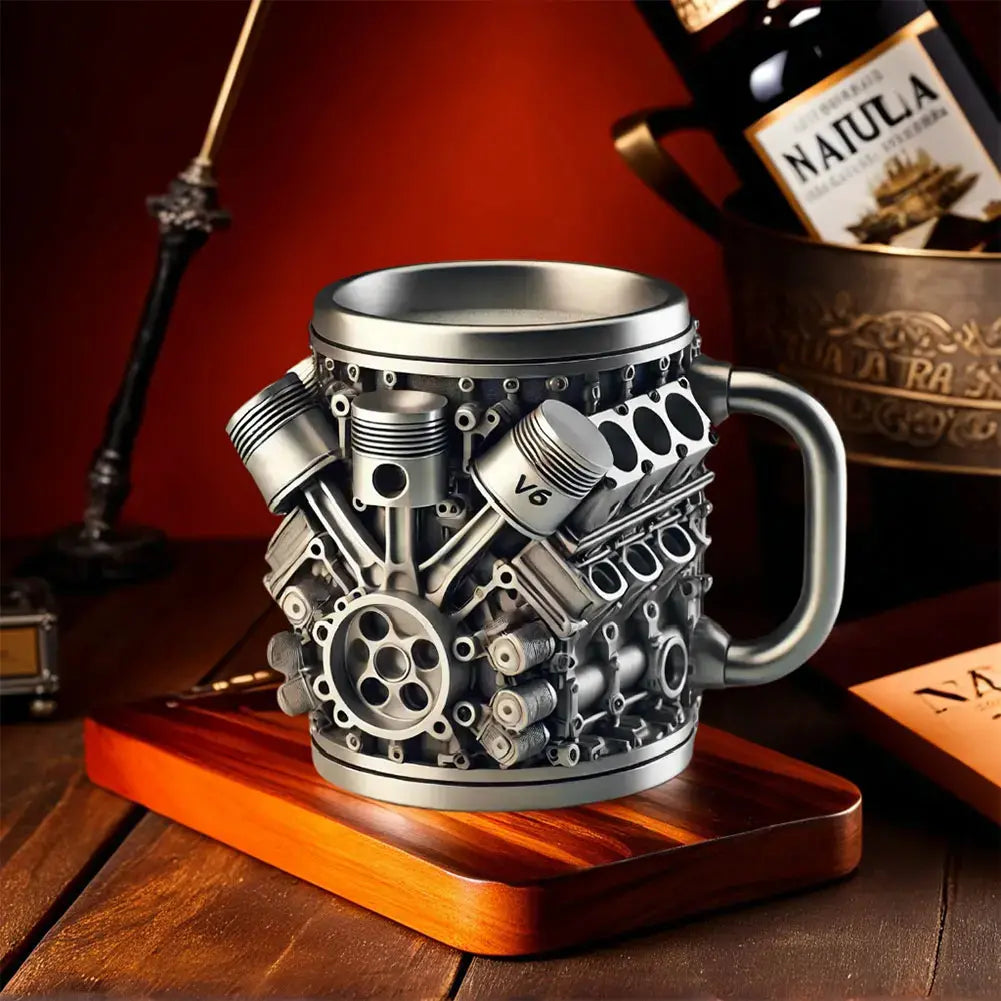 ✨☕Šalica za kavu Creative Engine V6V8 od nehrđajućeg čelika