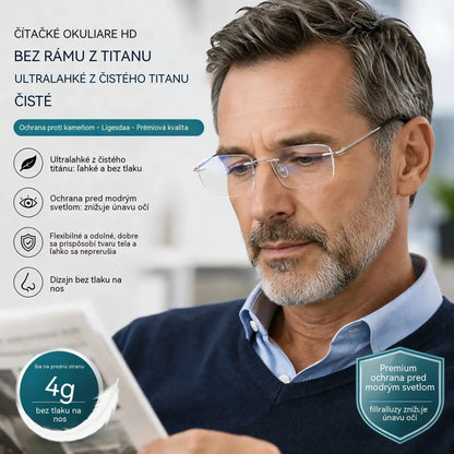 👓 Vysokokvalitné, ultraľahké a vysoko priehľadné profesionálne okuliare bez rámu s ochranou proti modrému svetlu. Unisex dizajn. ✨