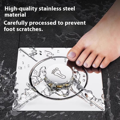 🏠🧰【3 kosov】Tesnilna prevleka za odtok tal v kopalnici, proti vonju in odboju, univerzalni tip, nožni mehanizem.