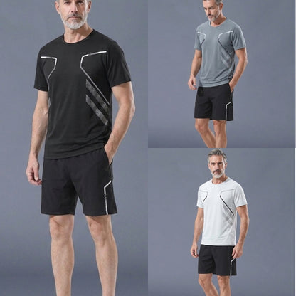 [M-5XL] Męski zestaw sportowy ice silk, szybkoschnący | świeżość i oddychalność, ulepszony komfort