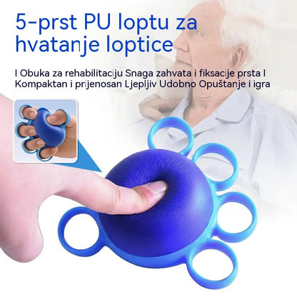 Ortopedska lopta za oporavak prstiju i šake, s fiksacijskim prstenovima, sprava za trening snage i pokretljivosti za starije osobe ili moždani udar