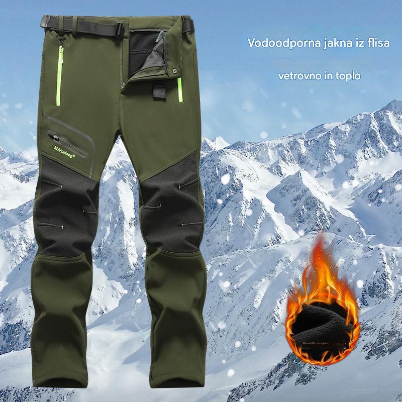 🌟[S-5XL] Nove jesensko-zimske moške vodoodporne žametne tople hlače za prosti čas