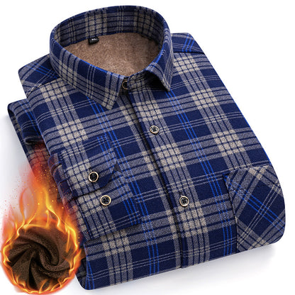 🔥👔【L-5XL】Nova jesensko-zimska moška dvostranska žametna termo majica je modna in vsestranska