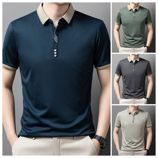 💥👔[50% zniżki] [M-4XL] 💖🌹2025 Męska biznesowa koszula polo z klapami, luźny T-shirt, wygodna i przewiewna, odpowiedni rozmiar