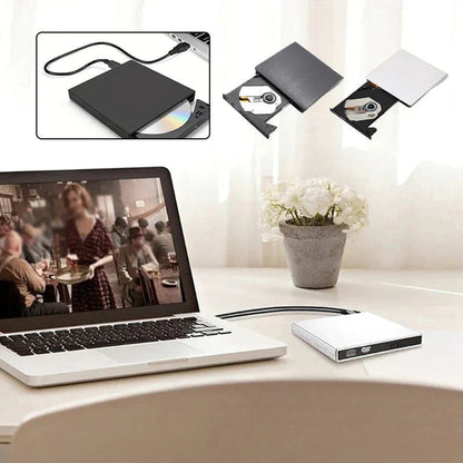 📢📢50 % popust! 💿💻 Zunanji CD/DVD pogon – Priklopi in uporabljaj, prenosen in enostaven za uporabo, združljiv s sistemi Mac/Windows.