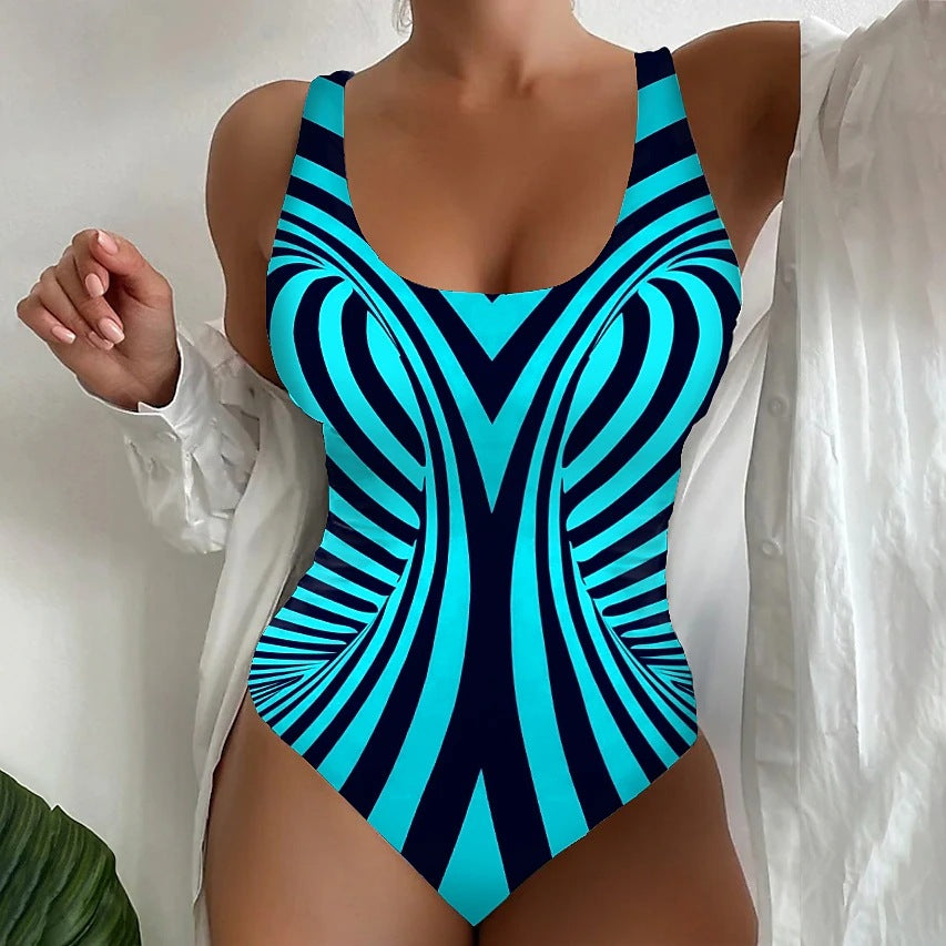 🥰【Zadnji dan - 50% popusta】🔥【S~8XL】Jedinstveni prugasti jednodijelni kupaći kostim