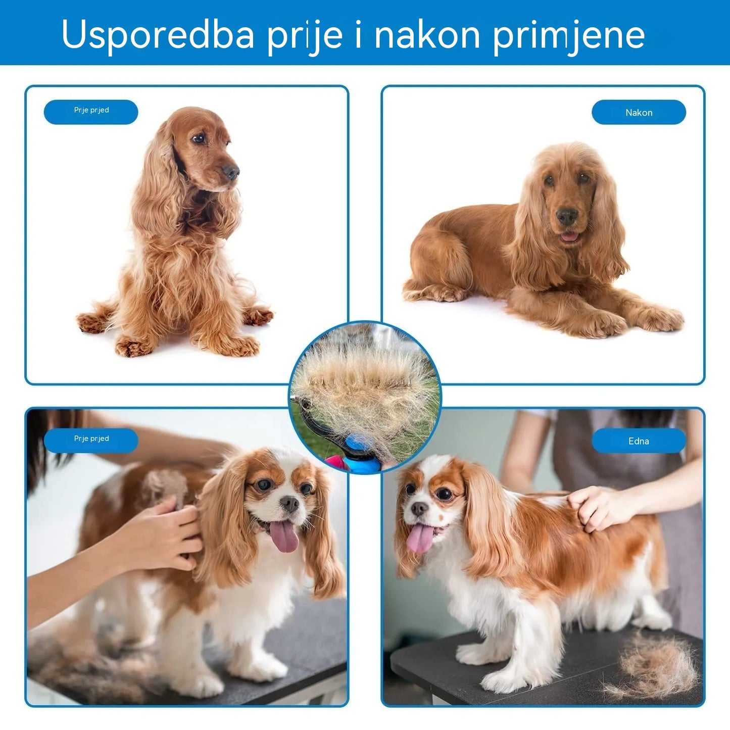 🔥🔥【Kupite jedan, dobijte jedan gratis】Profesionalna četka za uklanjanje dlaka za pse i mačke: Nježna, učinkovita i dom bez dlaka! ✨💖