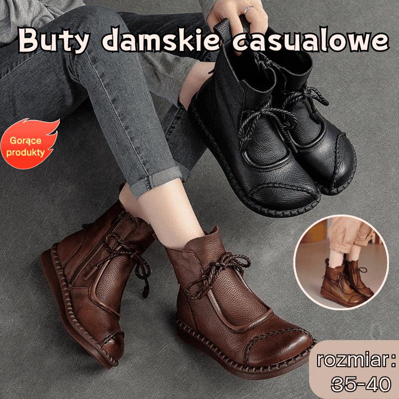🔥Promocja 45% off 👢【35-40】Wczesnojesienne damskie retro wygodne buty ze skóry 2025