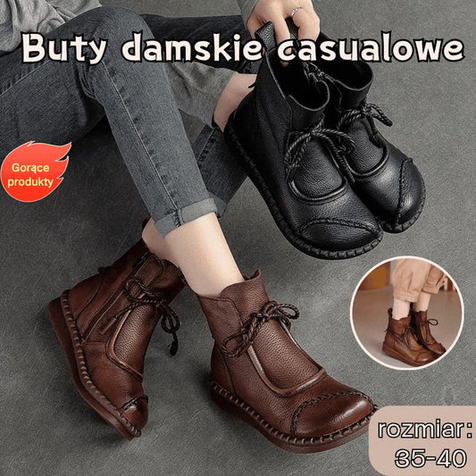 🔥Promocja 45% off 👢【35-40】Wczesnojesienne damskie retro wygodne buty ze skóry 2025