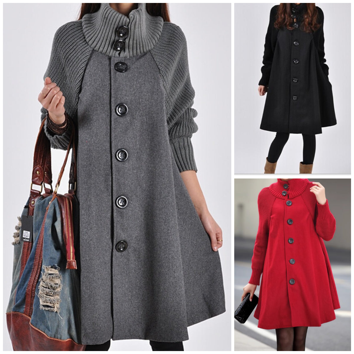 👗[50% zniżki🔥🔥]【M-5XL】Nowy, swobodny, średniej długości wełniany płaszcz