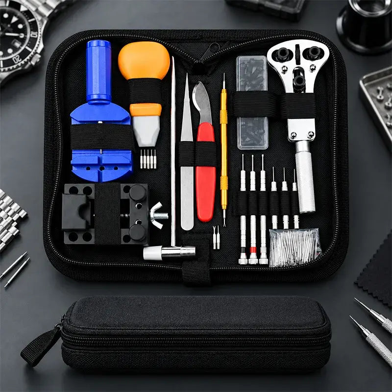 🎉 🔧 Profesionalni set za popravak satova – novi remen, nova baterija, isti sat – popravite ga sami za nekoliko minuta ⌚