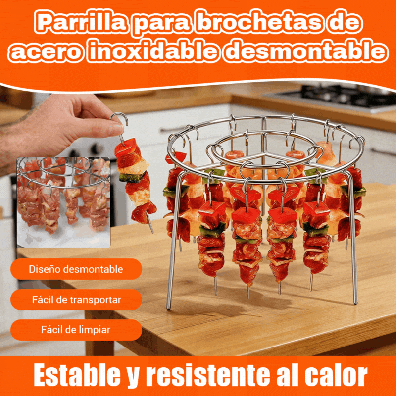 Wyjmowany ruszt do grilla, okrągły wiszący ruszt do grilla ze stali nierdzewnej