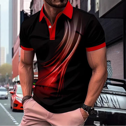 👔🔥 Plaćanje pouzećem✅️【40-130kg】Nova muška ljetna polo majica s 3D prugama