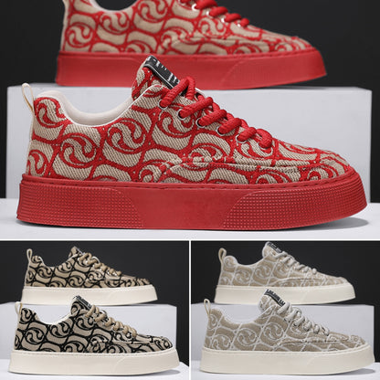 【39-44】💯🤩2024 Męskie buty z haftowanej tkaniny na co dzień z nadrukiem-3728139