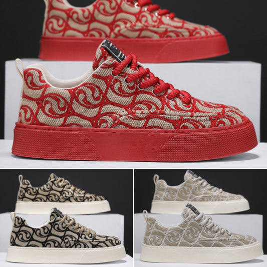 【39-44】💯🤩2024 Męskie buty z haftowanej tkaniny na co dzień z nadrukiem-3728139
