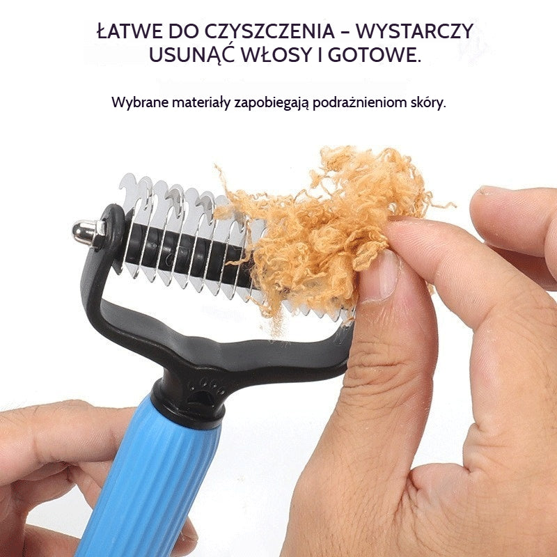 🐱🐕🐈 Wielofunkcyjny grzebień 3w1 do rozczesywania i usuwania sierści dla psów i kotów